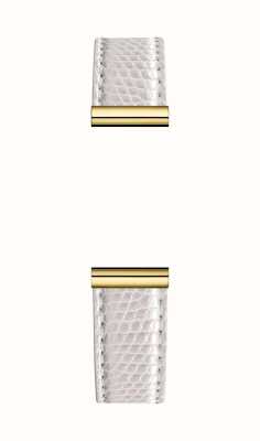 Herbelin Сменный ремешок для часов Antarès - белая кожа с текстурой игуаны / золотое напыление - только ремешок BRAC.17048.19/P