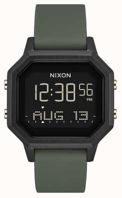 Nixon Сирена сс | черный / усталость | цифровой | черный силикон | A1211-178-00