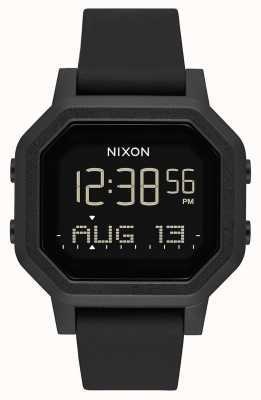 Nixon Сирена | все черное | цифровой | черный силиконовый ремешок A1311-001-00