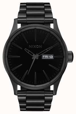 Nixon Sentry ss | все черный / черный | черный стальной браслет ip | черный циферблат A356-1147-00