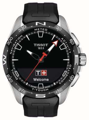 Tissot T-Touch Черный циферблат Connect Solar из титана (47,5 мм)/черный синтетический ремешок T1214204705100