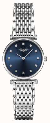 LONGINES женские | большая классика | алмазно-синий циферблат | нержавеющая сталь L42094976