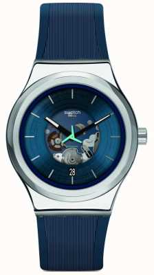 Swatch Мужские часы blue blurang с автоматическим подзаводом YIS430