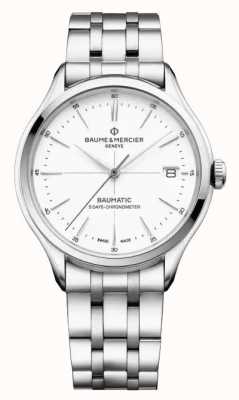 Baume & Mercier Хронометр Clifton baumatic (40 мм), чисто-белый циферблат/браслет из нержавеющей стали M0A10505