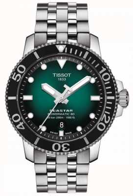 Tissot Seastar 1000 | powermatic 80 | зеленый циферблат | нержавеющая сталь T1204071109101