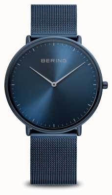 Bering Классический браслет из стальной сетки синего цвета 15739-397