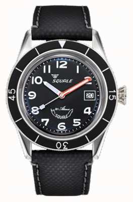 Squale Sub-39 | черный арабский | черный циферблат | черный кожаный ремешок SUB-39MON