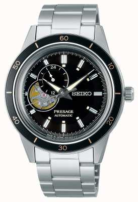 Seiko Часы Presage style 60-х с черным циферблатом SSA425J1
