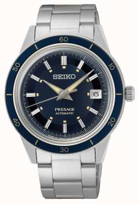 Seiko Часы Presage style 60-х с синим циферблатом SRPG05J1