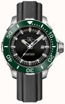 Ball Watch Company Безель Deepquest, зеленый, керамический, каучуковый ремешок DM3002A-P4CJ-BK