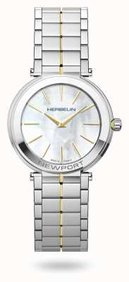 Herbelin Женские узкие часы Newport с белым перламутровым циферблатом 16922/BT19