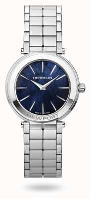 Herbelin Женские узкие часы Newport с синим перламутровым циферблатом 16922/B60