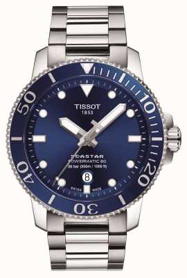 Tissot Seastar 1000 powermatic 80 синий циферблат T1204071104103