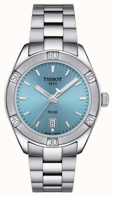 Tissot Pr100 леди спортивный шик | синий циферблат | браслет из нержавеющей стали T1019101135100