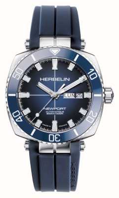 Herbelin Newport diver автоматический (42 мм) синий циферблат / синий каучуковый ремешок 1774/BL15CB