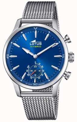 Lotus Смарт-часы с гибридным подключением | синий циферблат | сетчатый браслет из нержавеющей стали L18803/2