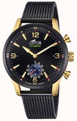Lotus Смарт-часы с гибридным подключением | черный циферблат | браслет из черной стальной сетки L18804/1