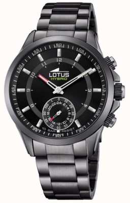 Lotus Смарт-часы с гибридным подключением | черный циферблат | черный браслет из нержавеющей стали L18807/2
