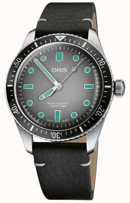 ORIS Divers Sixty Five автоматический (40 мм) серый циферблат/черный кожаный ремешок 01 733 7707 4053-07 5 20 89