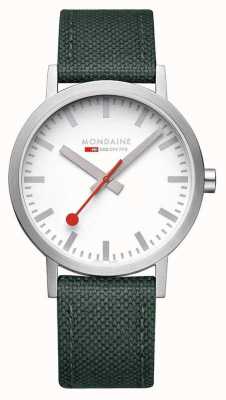 Mondaine Классические часы темно-зеленого цвета с текстильным ремешком диаметром 40 мм A660.30360.17SBS