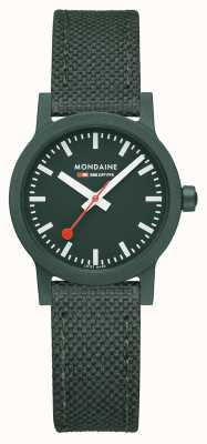 Mondaine Essence 32 мм | зеленый ремешок | зеленый циферблат MS1.32160.LF