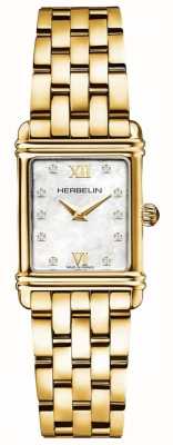 Herbelin Женские часы в стиле ар-деко с бриллиантами и перламутром 17478BP59