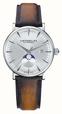 Herbelin Часы ограниченной серии Inspiration с серебряным циферблатом и коричневым кожаным ремешком 1547/TN12GP
