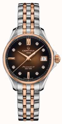 Certina Часы Ds action с коричневым циферблатом и бриллиантами C0322072229600