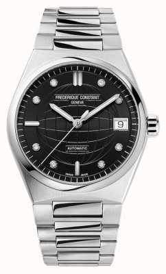 Frederique Constant Женские часы из нержавеющей стали с автоматическим черным циферблатом Highlife FC-303BD2NH6B