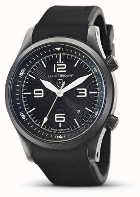 Elliot Brown Канфорд | черный циферблат | часы с черным каучуковым ремешком 202-004-R06