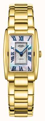Rotary Женские часы cambridge с золотым пвд покрытием LB05438/07