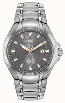 Citizen Мужские часы Eco-drive с титановым серым циферблатом BM7431-51H