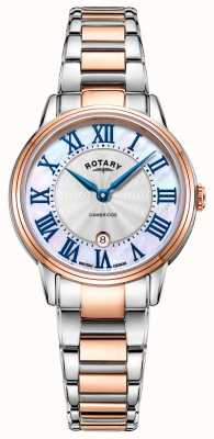 Rotary Женские двухцветные часы cambridge LB05427/07