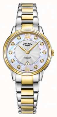 Rotary Женские двухцветные часы с бриллиантами LB05426/07/D