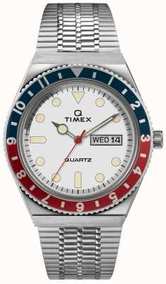 Timex Корпус из нержавеющей стали Q, вдохновленный дайверами, белый циферблат, ремешок из нержавеющей стали TW2U61200