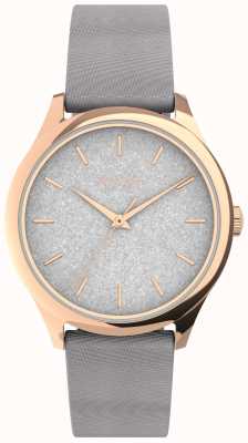 Timex Корпус цвета розового золота с блестящим серебристым циферблатом и серебряным ремешком TW2V01000