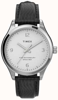 Timex Серебристый корпус и черный ремешок для женщин Waterbury TW2U97700