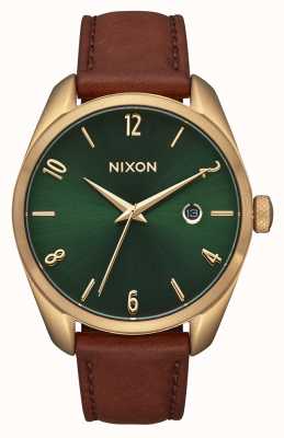 Nixon Кожаный зеленый циферблат Thalia, коричневый кожаный ремешок A1343-2691-00