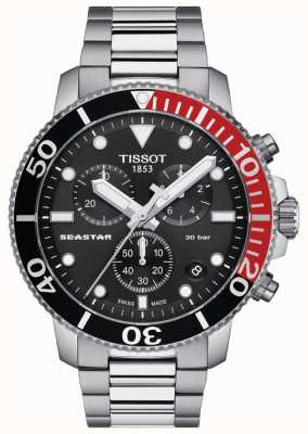 Tissot Систар 1000 | хронограф | черный циферблат | нержавеющая сталь T1204171105101
