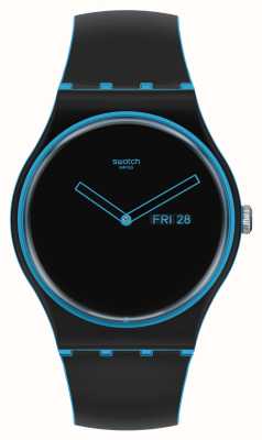 Swatch Минимальная линия синие черные и синие часы SO29S701