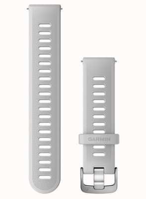 Garmin Предтеча 55 | быстросъемный ремешок (20 мм) белый силикон/фурнитура из нержавеющей стали - только ремешок 010-11251-9Q