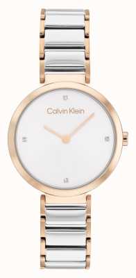 Calvin Klein Двухцветные часы с Т-образной перекладиной из нержавеющей стали 25200139