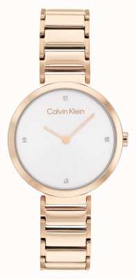 Calvin Klein Часы T-bar из розового золота с браслетом из нержавеющей стали 25200140