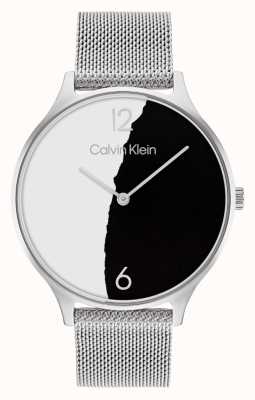 Calvin Klein 2h двухцветный бумажный циферблат | сетчатый браслет из нержавеющей стали 25200007