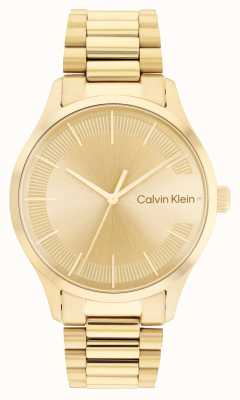 Calvin Klein Золотой циферблат | золотой браслет из нержавеющей стали 25200038