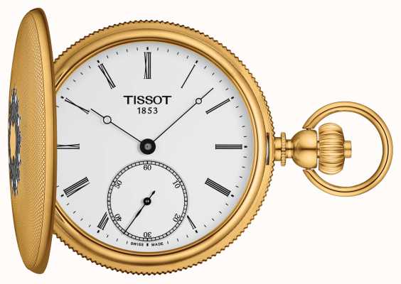 Tissot Карманные механические часы Savonnette с покрытием из желтого золота T8674053901300