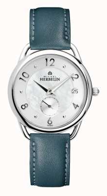 Herbelin Женские часы с перламутровым циферблатом и синим кожаным ремешком 18397AP29BV