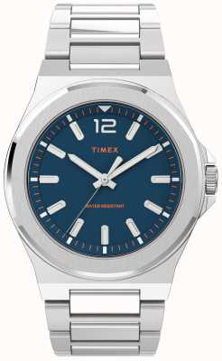 Timex Часы Essex ave с синим циферблатом и браслетом из нержавеющей стали TW2V02000