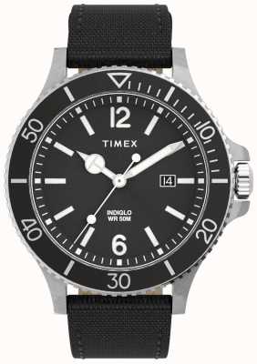 Timex мужские | гавань | черный циферблат | черный текстильный ремешок TW2V27000
