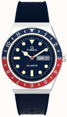 Timex Двухцветные часы Q timex с красным и синим безелем TW2V32100